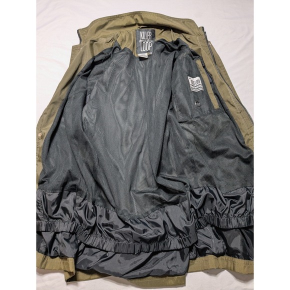 VTG KILLER LOOP OVERPLUS COMFORT Men Large Green Nylon Full Zip Snap Jacket - Picture 3 of 16